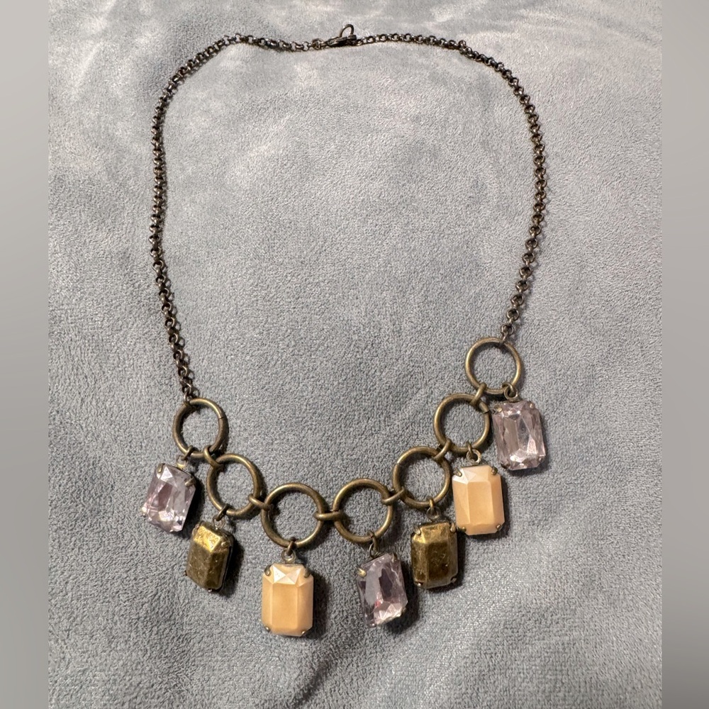 Vintage Avon antique look gem necklace